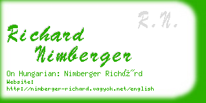 richard nimberger business card